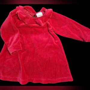 Hanna Andersson Red Velvet Holiday Dress 12-18 Mo